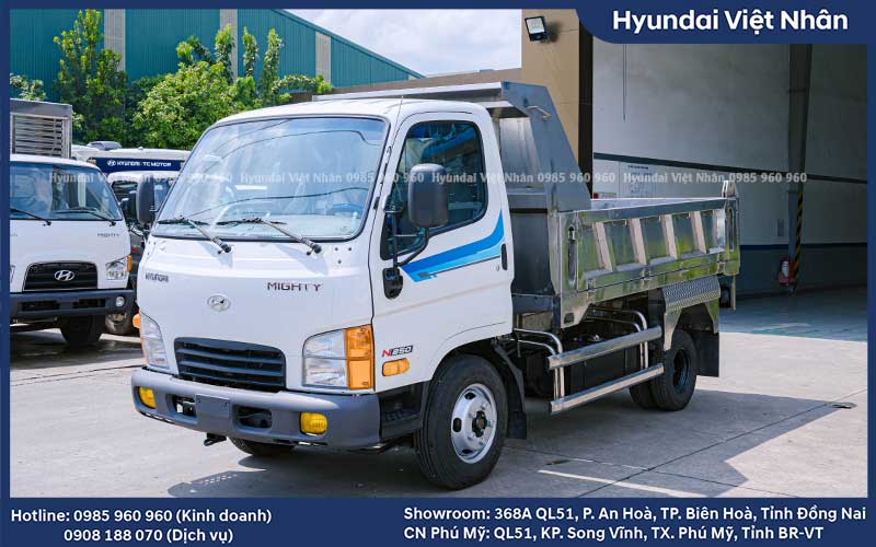 Xe ben N250 full inox 2.4 khối