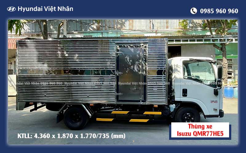 Xe tải Isuzu 2.5 tấn thùng dài 4m5 QKR -H