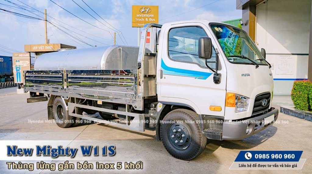 Xe bồn chở nước 6 khối Hyundai W11S