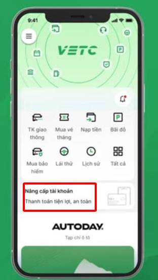 hướng dẫn chuyển đổi tài khoản giao thông