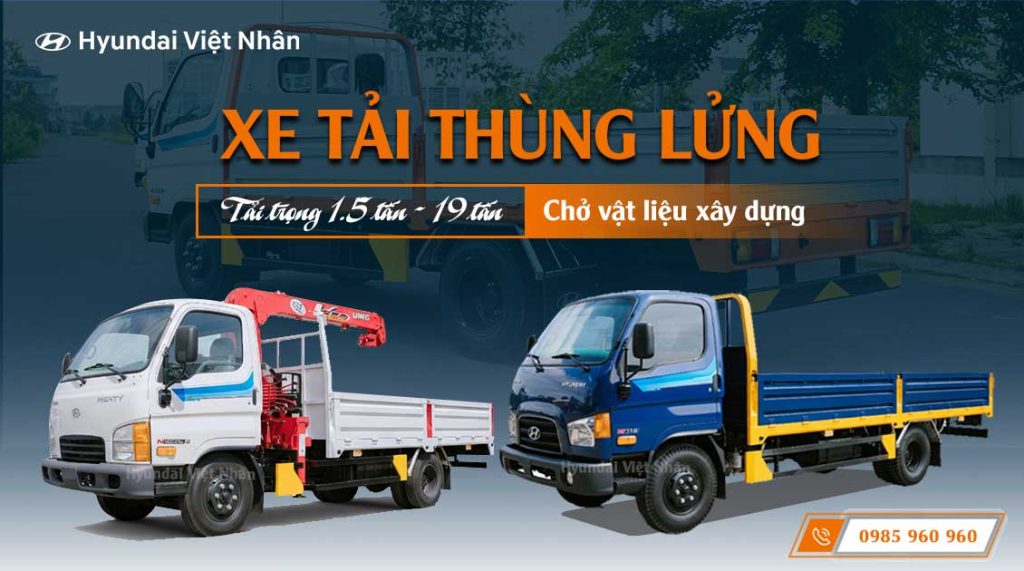 Xe chở vật liệu xây dựng - Thùng lửng - Đủ tải trọng