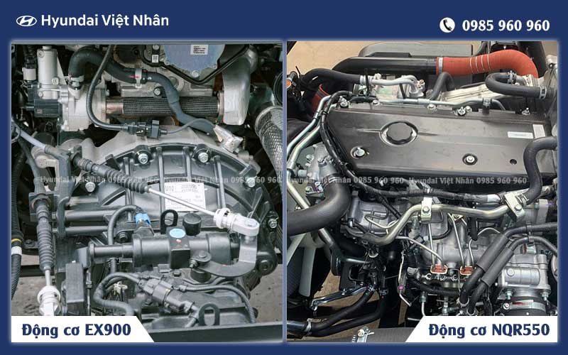 So sánh động cơ xe 5 tấn Hyundai EX900 và Isuzu NQR