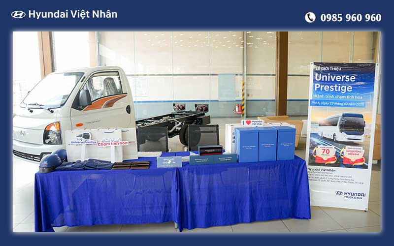 Khu vực check in nhận quà