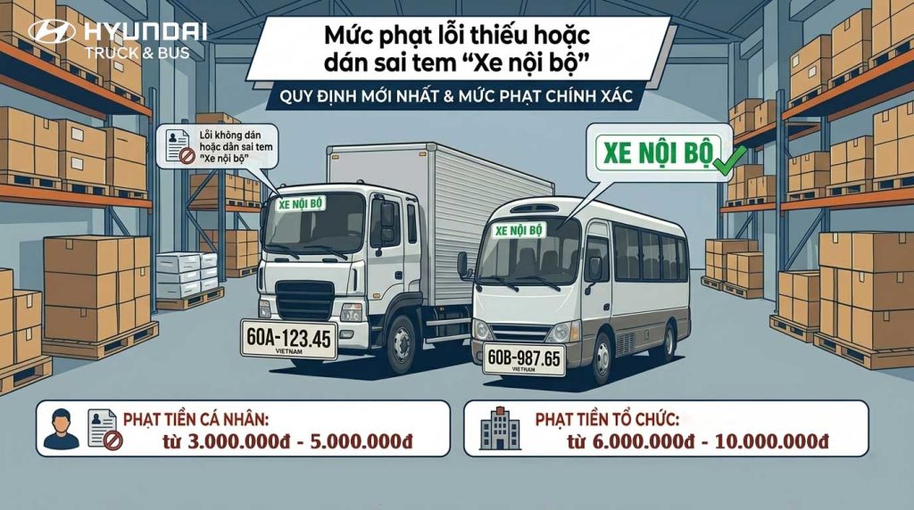 Quy định dán tem xe nội bộ và mức phạt mới nhất